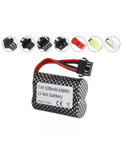 7.4V 1200mAh lithium battery 15C 18500 rechargeable battery
